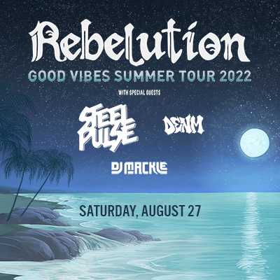 Rebelution reggae live in concert at the Cuthbert Amphitheater on August 27, 2022 in Eugene, Oregon