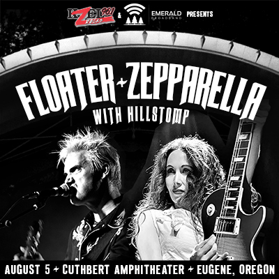Floater and Zepparella with Hillstomp live in concert on Saturday, August 5, 2023 in The Cuthbert Amphitheater, an independent music venue in Eugene, Oregon