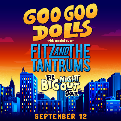 Goo Goo Dolls with Fitz and The Tantrums live in concert on September 12, 2023 at The Cuthbert Amphitheater, Eugene, Oregon