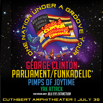 George Clinton Parliament Funkadelic with Pimps of Joytime live at The Cuthbert Amphitheater on July 30, 2022 in Eugene, Oregon