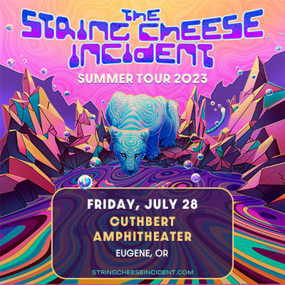 The String Cheese Incident live in concert at The Cuthbert Amphitheater, an independent music venue in Eugene, Oregon