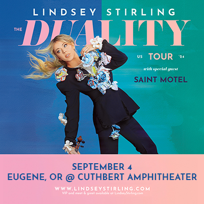 Lindsey Stirling live in concert at The Cuthbert Amphitheater in Eugene, Oregon